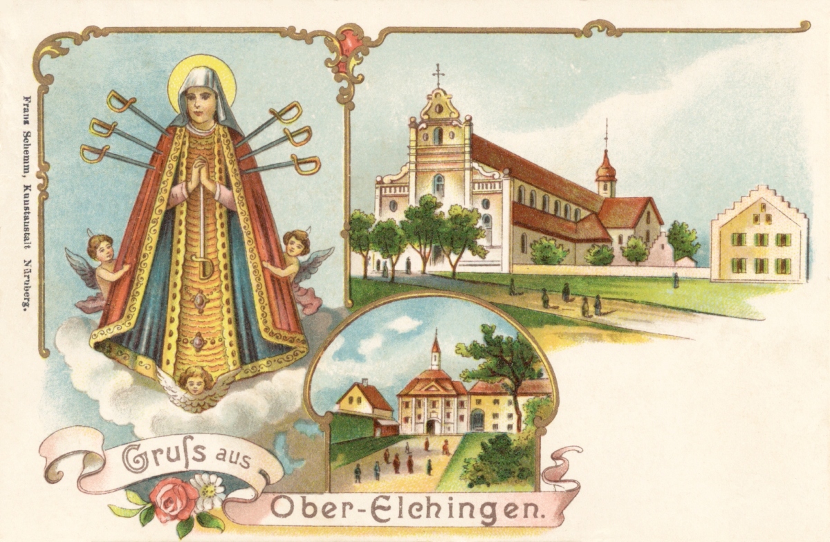 Bildpostkarte von Ober-Elchingen 1902