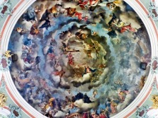 Kuppel der Stiftskirche St. Gallen: Die Seligen im Himmel